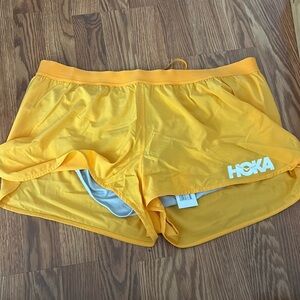 HOKA orange XL woven 2” short